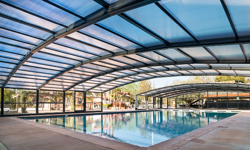 法国公共泳池移动阳光房